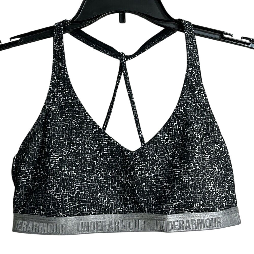Under Armour Sports Bra Womens Size 27 Xsmall/Small Black Grey